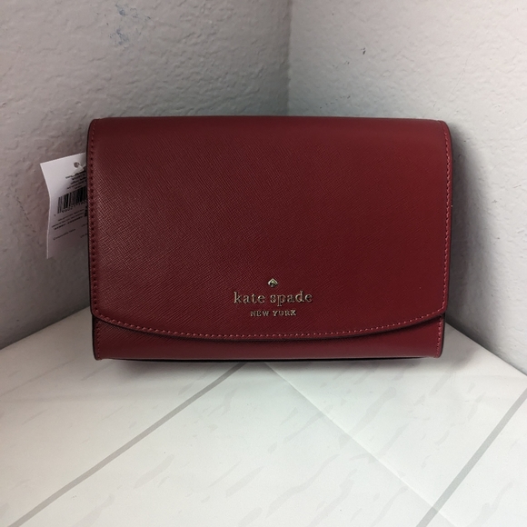 NWT Kate Spade Carson Convertible Crossbody & Staci Small Cardholder Set In Red - Picture 4 of 6